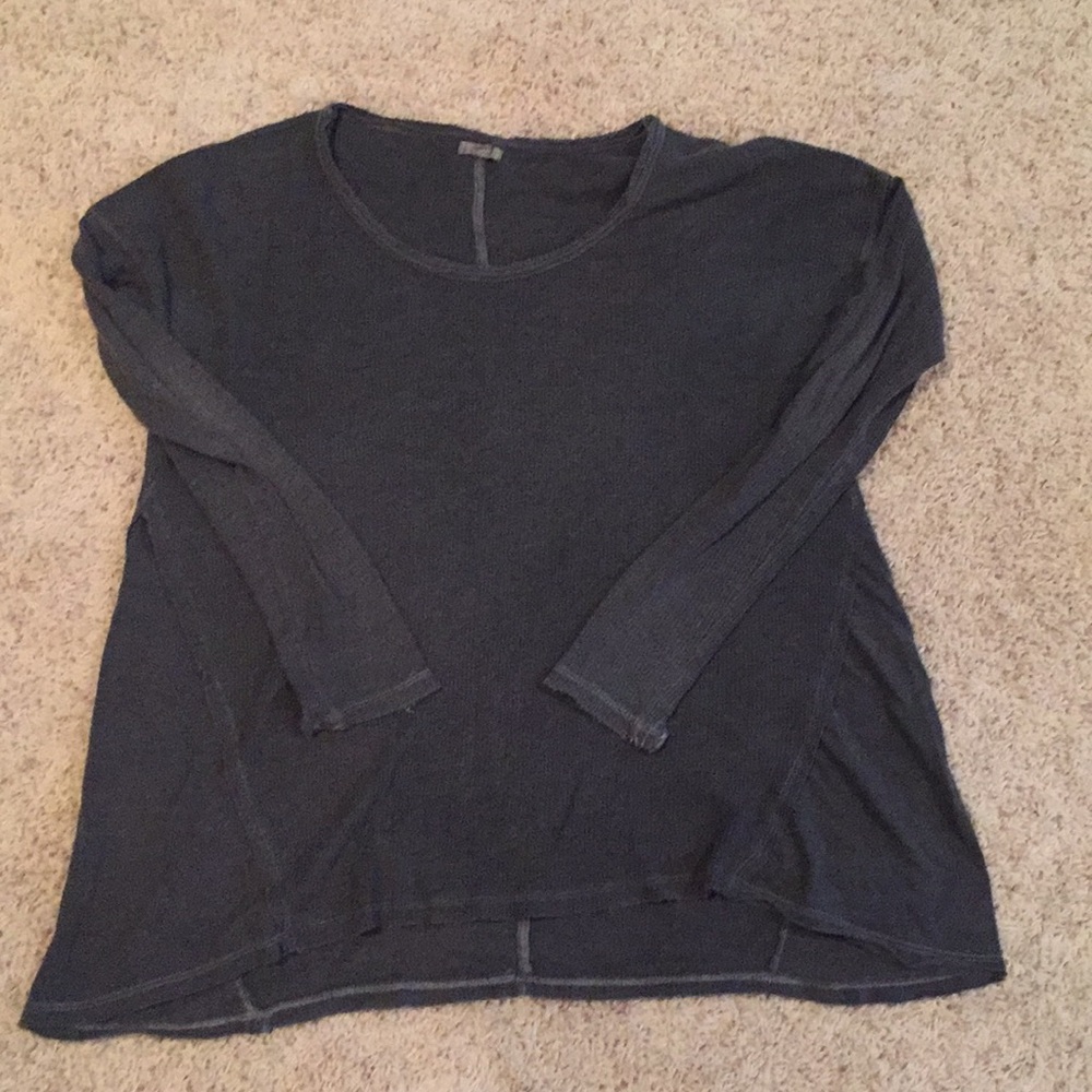 Long sleeve waffle shirt